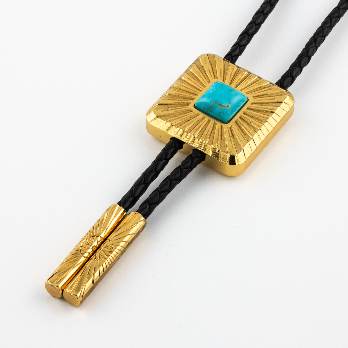 Gold Turquoise Bolo Tie